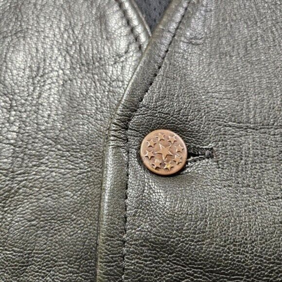 Moto Mod Black Button Front Adjustable Lace Up Sides Motorcycle Riding Vest - Picture 5 of 13